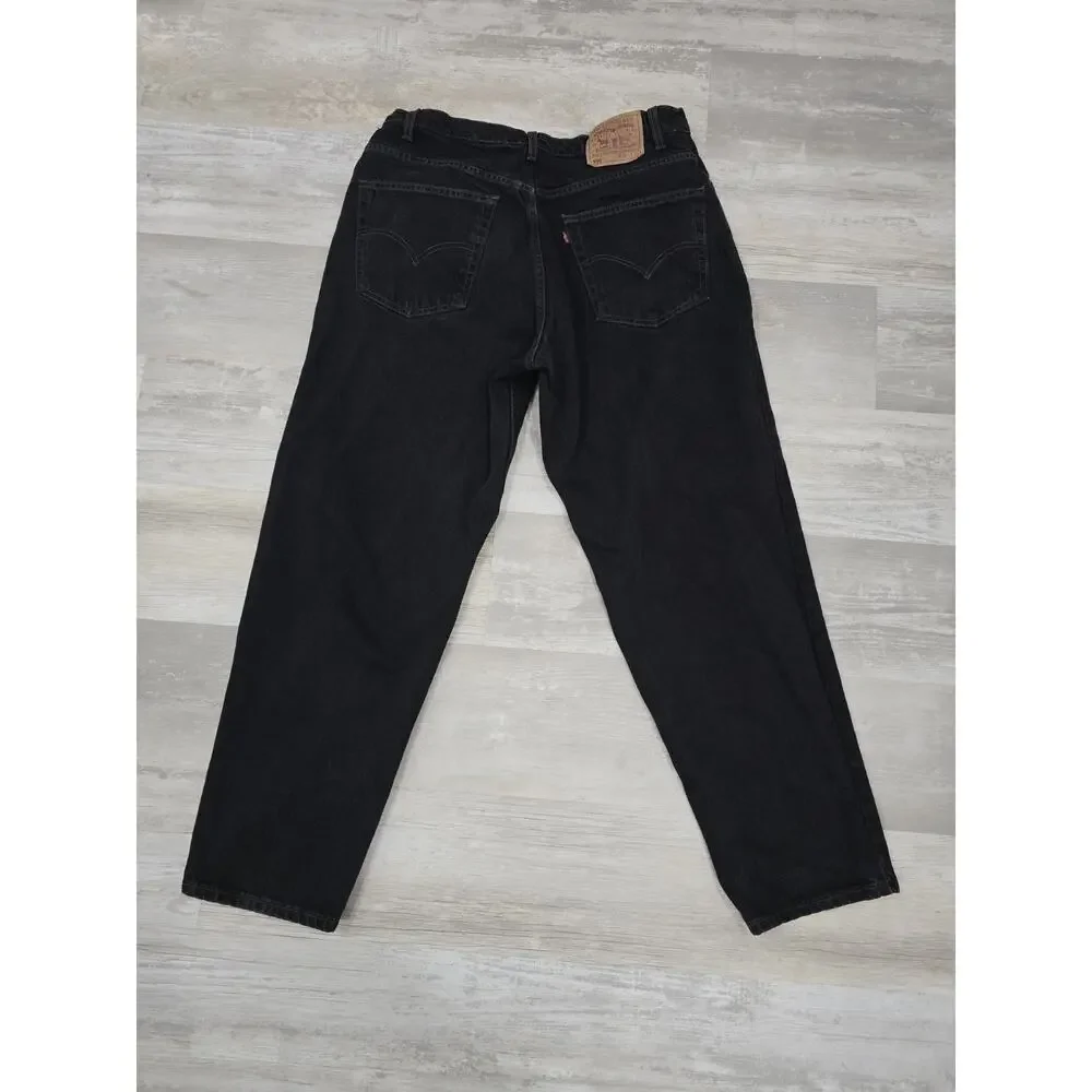 VTG 1996 Levis 560 Black Jeans 38x32 Made in Canada 90s Loose Fit Tapered EUC
